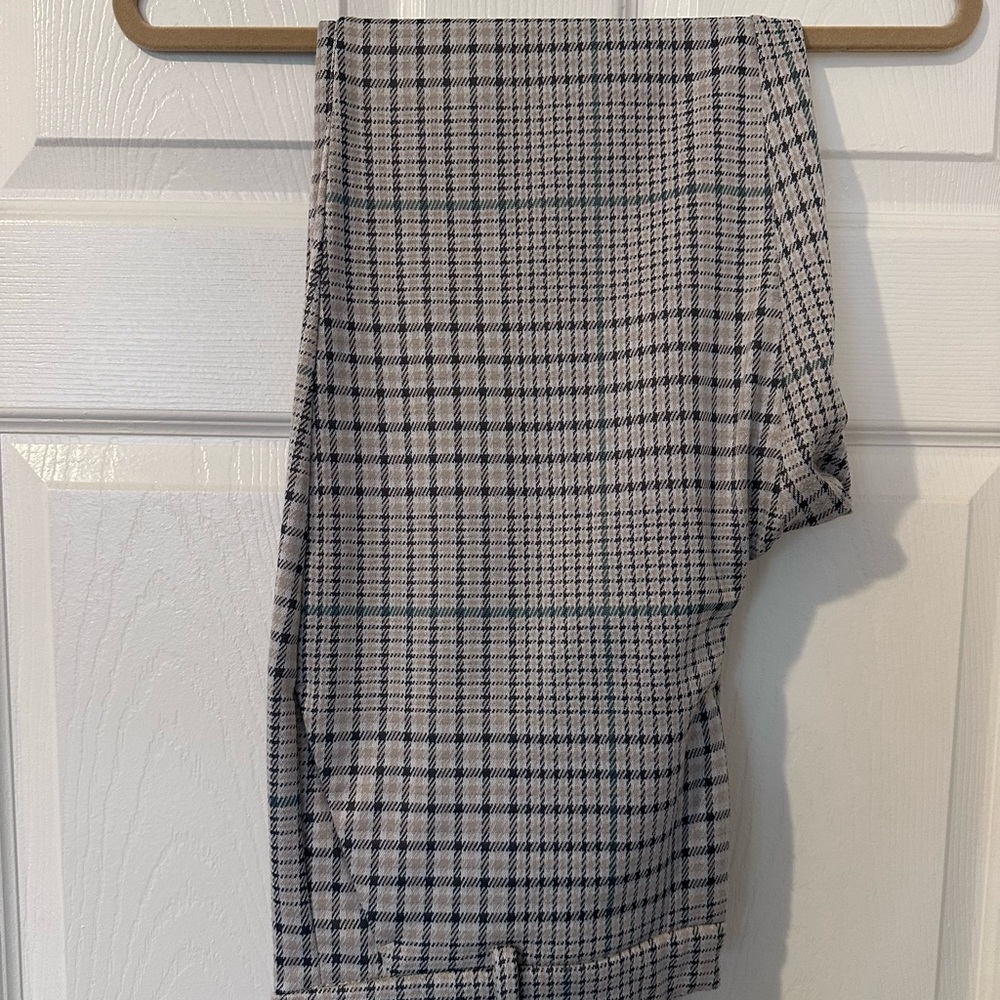 Liverpool Los Angeles Kelsey Knit Trousers Plaid Ankle Pants